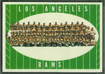 Los Angeles Rams Team 1961 Topps football card