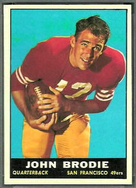 John Brodie 1961 Topps football card John Brodie 1961 Topps football card