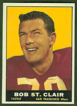 Bob St. Clair 1961 Topps football card