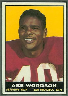 Abe Woodson 1961 Topps football card