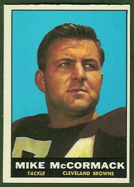 Mike McCormack 1961 Topps football card