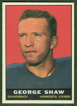 George Shaw 1961 Topps football card