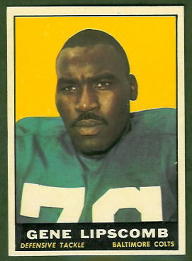 Gene Lipscomb 1961 Topps football card