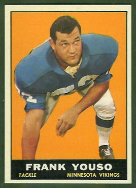 Frank Youso 1961 Topps football card