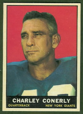 Charley Conerly 1961 Topps football card