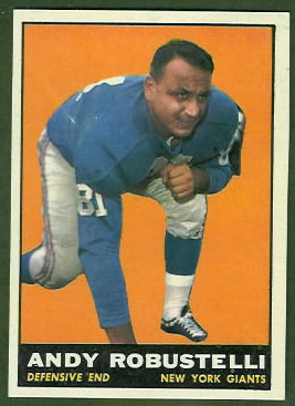 Andy Robustelli 1961 Topps football card