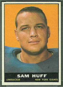 Sam Huff 1961 Topps football card