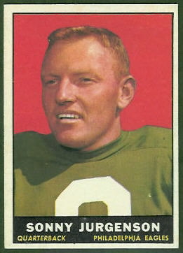 Sonny Jurgensen 1961 Topps football card