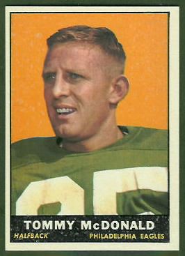Tommy McDonald 1961 Topps football card