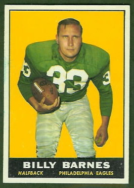 Bill Barnes 1961 Topps football card