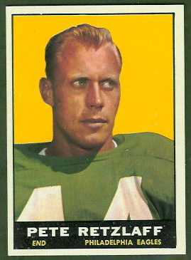 Pete Retzlaff 1961 Topps football card