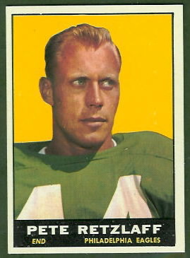 Pete Retzlaff 1961 Topps football card Pete Retzlaff 1961 Topps football card