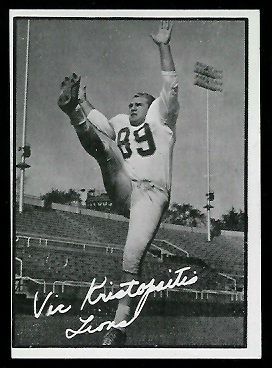 Vic Kristopaitis 1961 Topps CFL football card