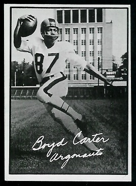 Boyd Carter 1961 Topps CFL football card