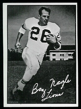 Baz Nagle 1961 Topps CFL football card