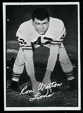 Ron Watton 1961 Topps CFL football card