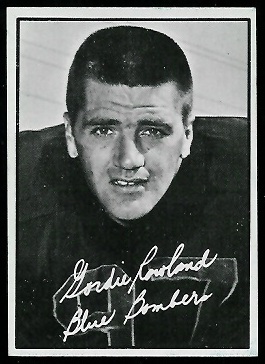 Gord Rowland 1961 Topps CFL football card