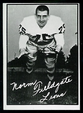 Norm Fieldgate 1961 Topps CFL football card Norm Fieldgate 1961 Topps CFL football card