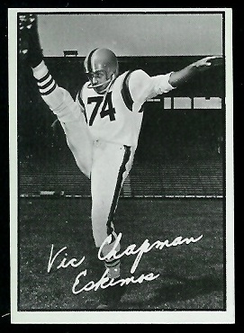 Vic Chapman 1961 Topps CFL football card