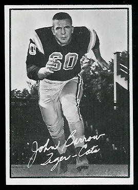 John Barrow 1961 Topps CFL football card