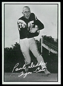 Paul Dekker 1961 Topps CFL football card