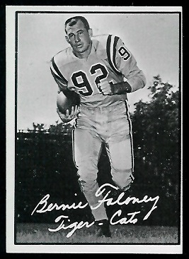 Bernie Faloney 1961 Topps CFL football card Bernie Faloney 1961 Topps CFL football card