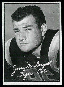 Gerry McDougall 1961 Topps CFL football card