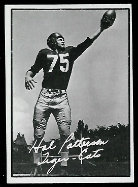 Hal Patterson 1961 Topps CFL football card