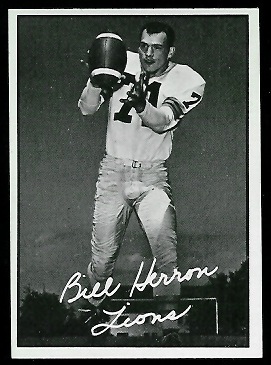 Bill Herron 1961 Topps CFL football card