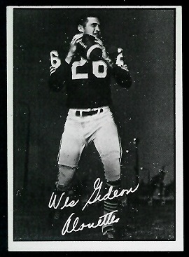 Wes Gideon 1961 Topps CFL football card