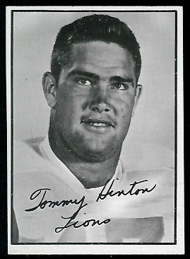 Tom Hinton 1961 Topps CFL football card