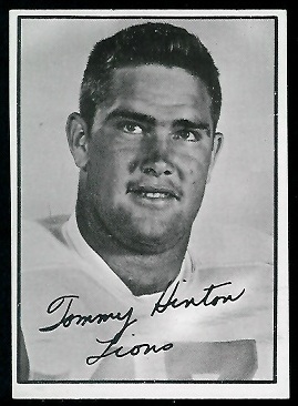 Tom Hinton 1961 Topps CFL football card