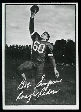 Bob Simpson 1961 Topps CFL football card