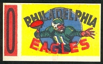 Philadelphia Eagles 1961 Topps Flocked Stickers football card