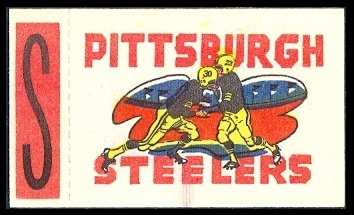 Pittsburgh Steelers 1961 Topps Flocked Stickers football card