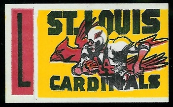 St. Louis Cardinals 1961 Topps Flocked Stickers football card