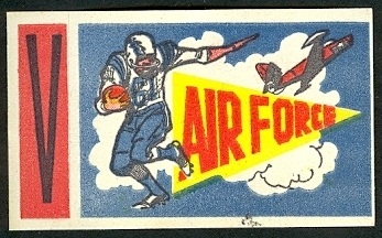 Air Force 1961 Topps Flocked Stickers football card