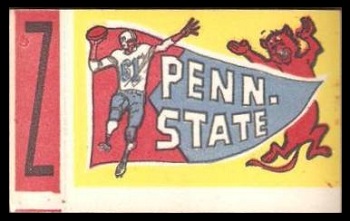 Penn State 1961 Topps Flocked Stickers football card Penn State 1961 Topps Flocked Stickers football card