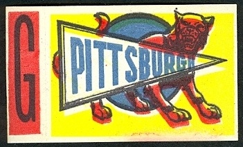 Pittsburgh 1961 Topps Flocked Stickers football card