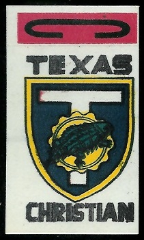 TCU 1961 Topps Flocked Stickers football card