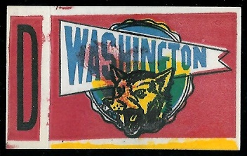 Washington 1961 Topps Flocked Stickers football card
