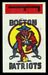 1961 Topps Flocked Stickers Boston Patriots - F