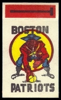 Boston Patriots - T 1961 Topps Flocked Stickers football card