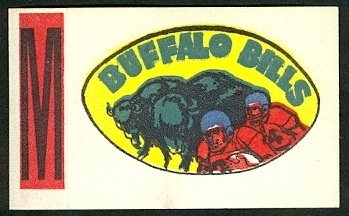 Buffalo Bills - M 1961 Topps Flocked Stickers football card