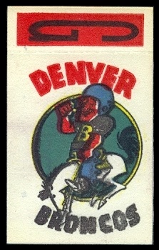 Denver Broncos - G 1961 Topps Flocked Stickers football card