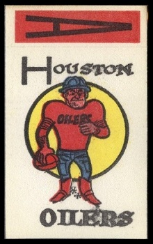 Houston Oilers - A 1961 Topps Flocked Stickers football card