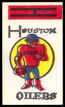 Houston Oilers - H 1961 Topps Flocked Stickers football card