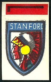 Stanford - L 1961 Topps Flocked Stickers football card