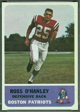Ross O'Hanley 1962 Fleer football card