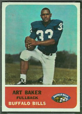 Art Baker 1962 Fleer football card